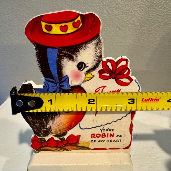 wooden stand-up decoration for Valentine's Day. features vintage style art - Picture 5 of 7